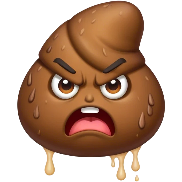 Angry poop emoji