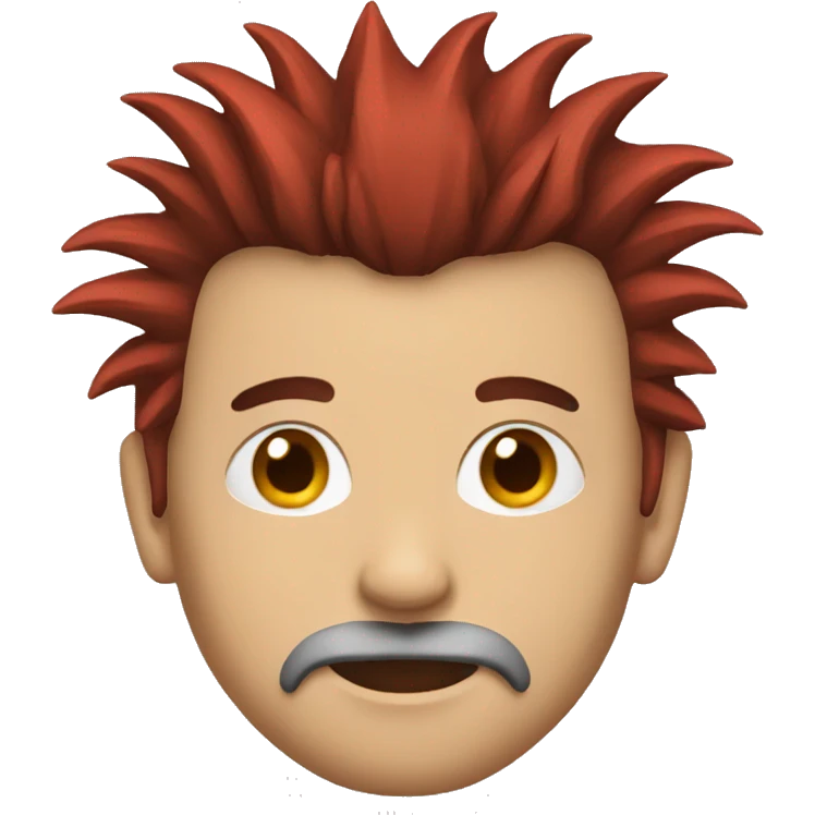 Man with red Mohawk and goatee emoji