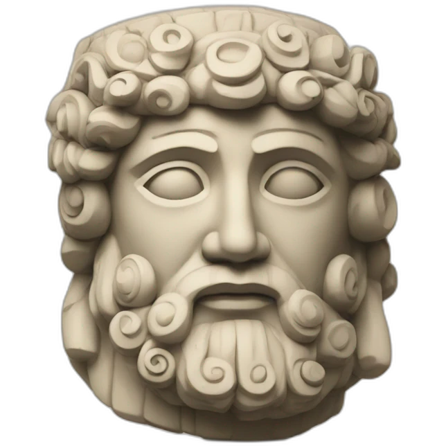 greek sculpture in mayan style emoji