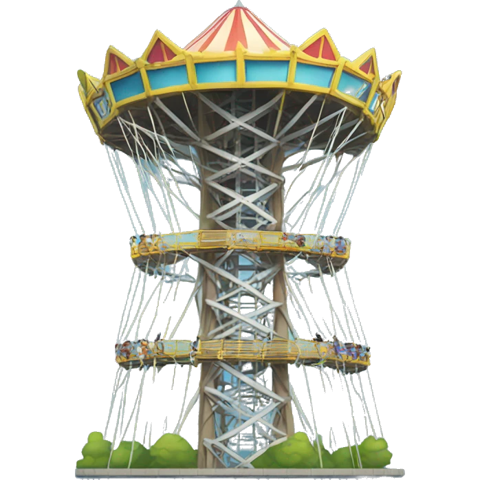 Amusement park drop tower emoji