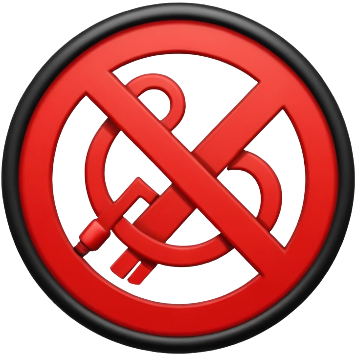 Símbolo De proibido ter buraco emoji