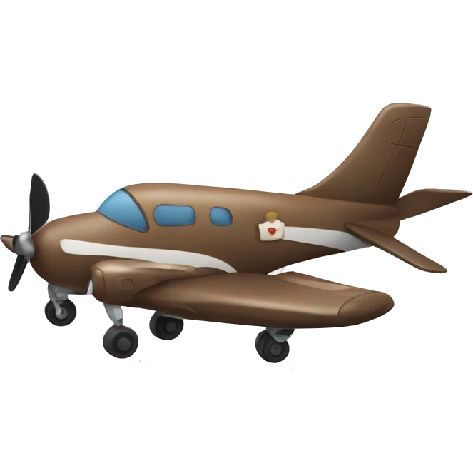 Plane With brown pilot emoji