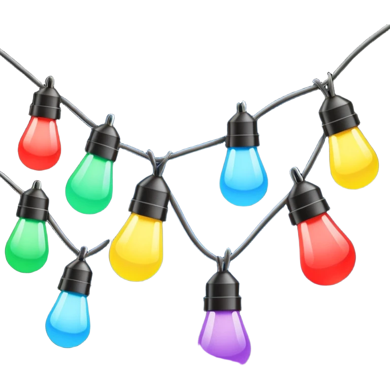 Large chritsmas lights emoji