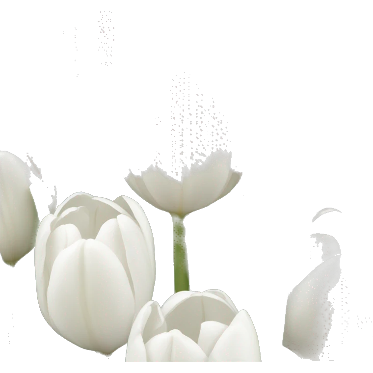 White tulips emoji