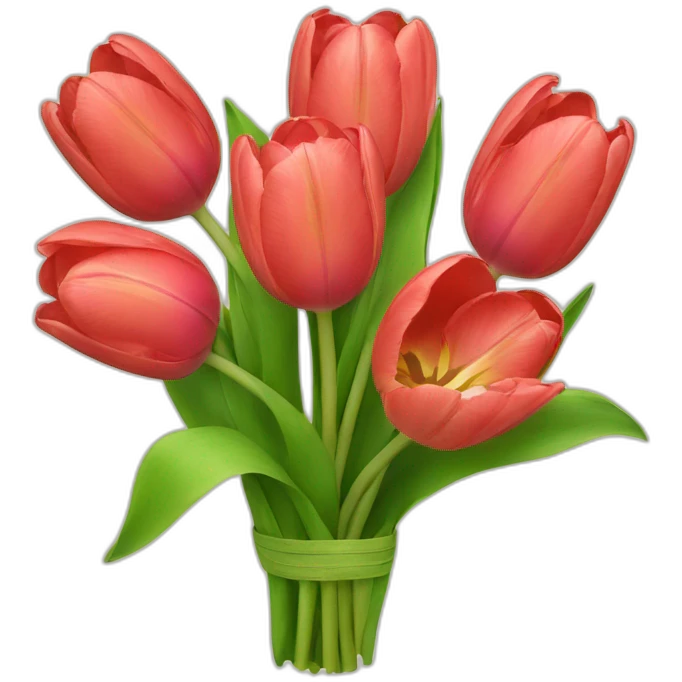 Tulip bouquet emoji