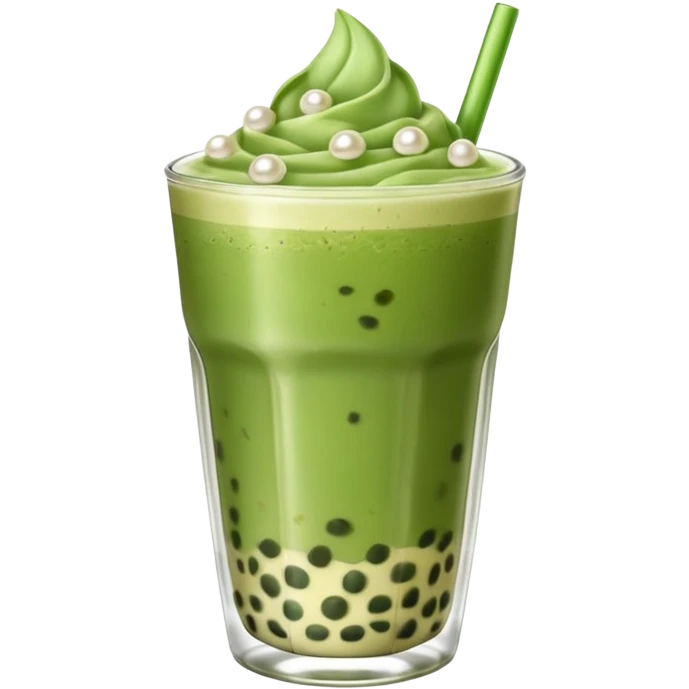 show me matcha boba tea latte emoji