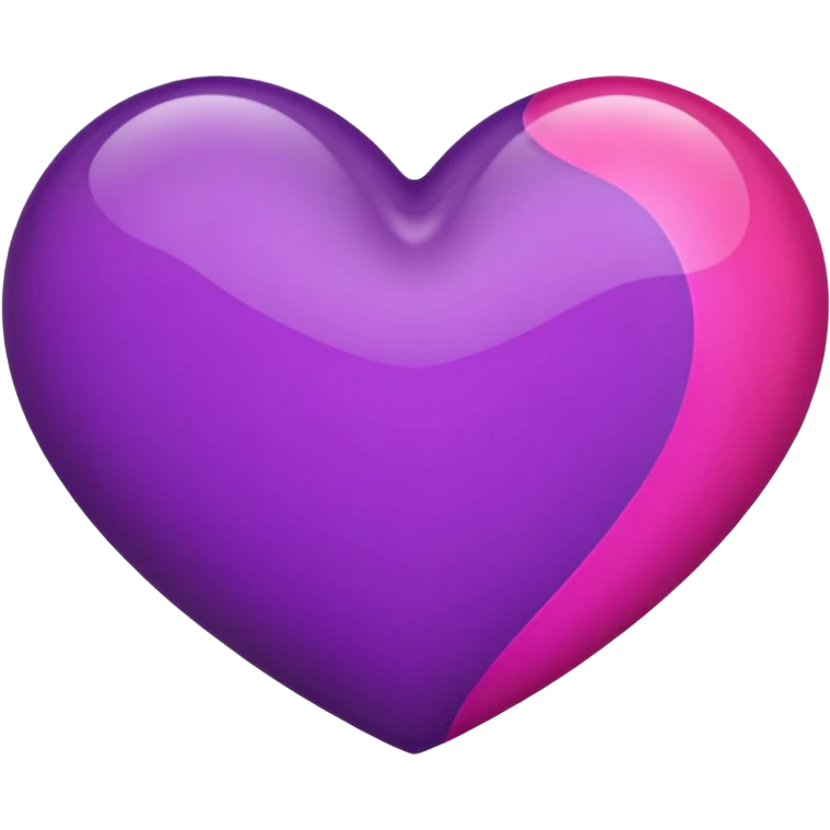 heart with purple, hot pink, amber, light green, and dark purple emoji