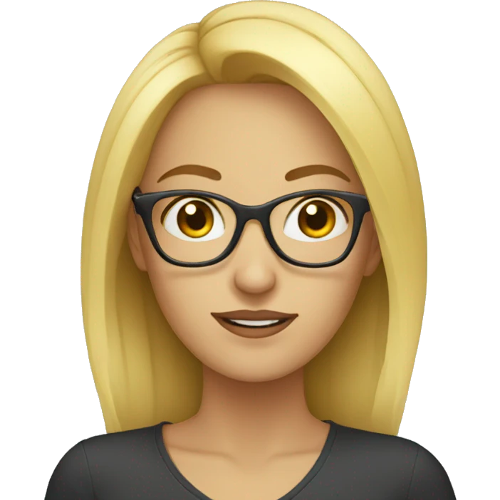 Blonde lady lost glasses emoji