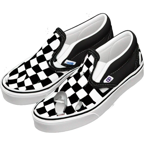 Checkered vans slip on shoes emoji