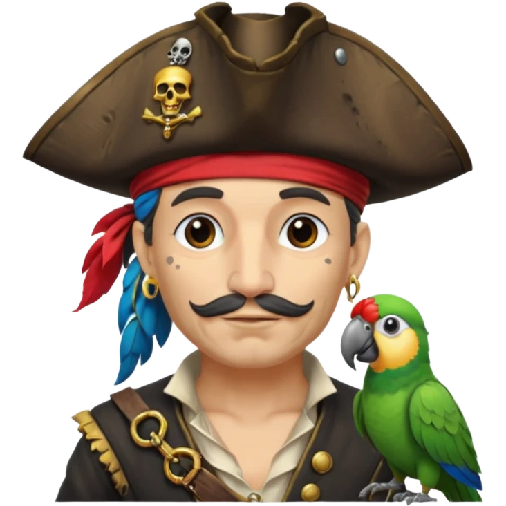 pirate and parrot emoji