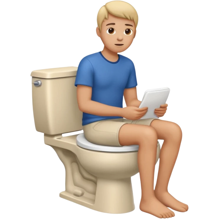 Sat on the toilet emoji