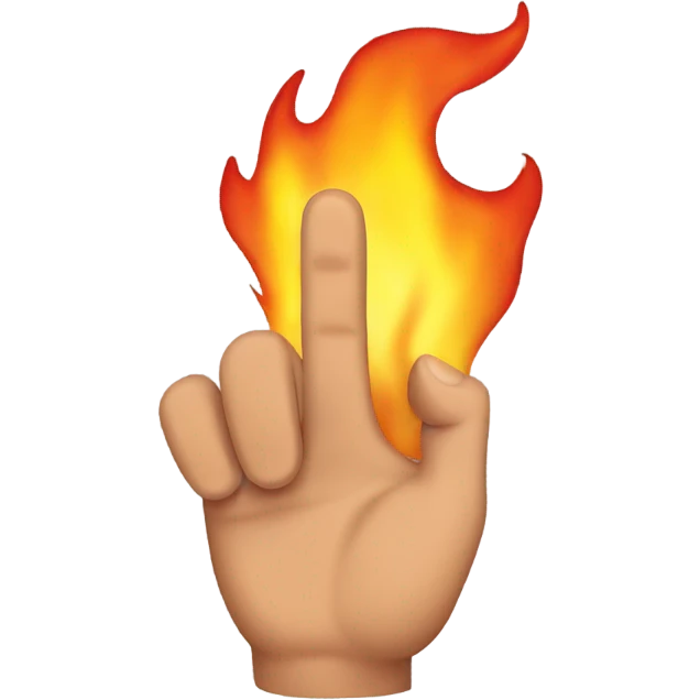 Finger on fire  emoji