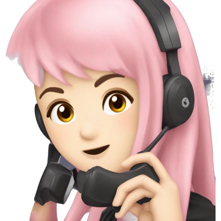 Megurine luka talking in the phone emoji