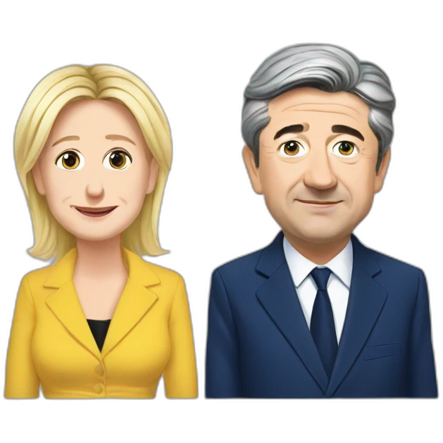 Le Pen et Melenchon emoji