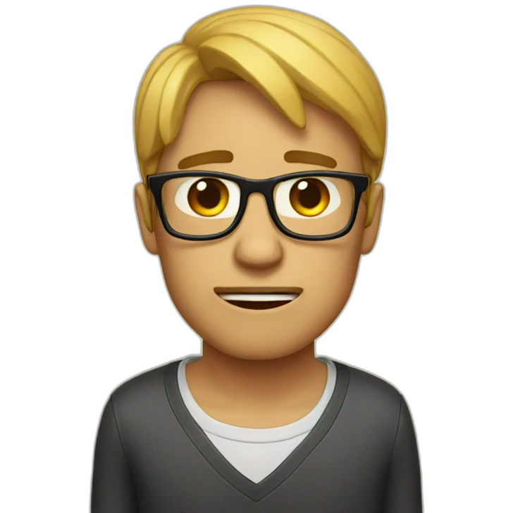 crying nerd emoji