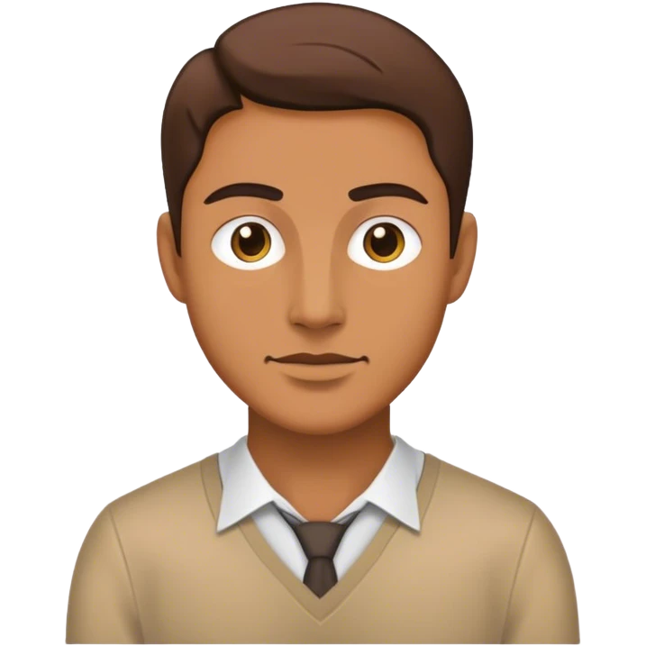 guy wearing a doppio emoji
