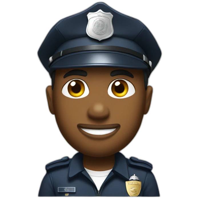 policeman with nike emoji