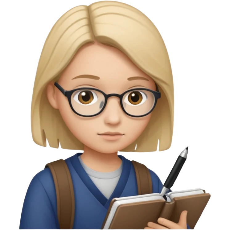 I want a notebook with a student emoji