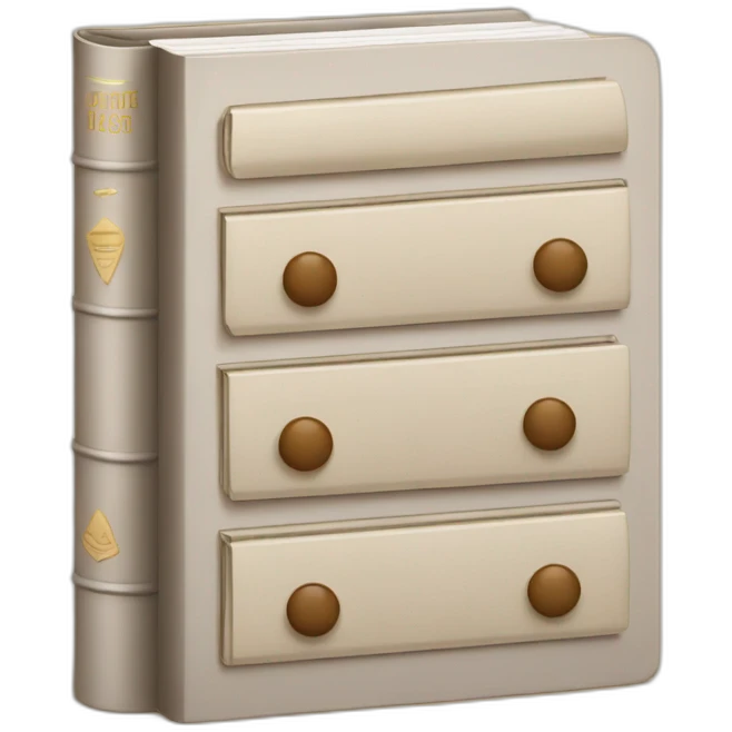 a book with drawers as the pages emoji