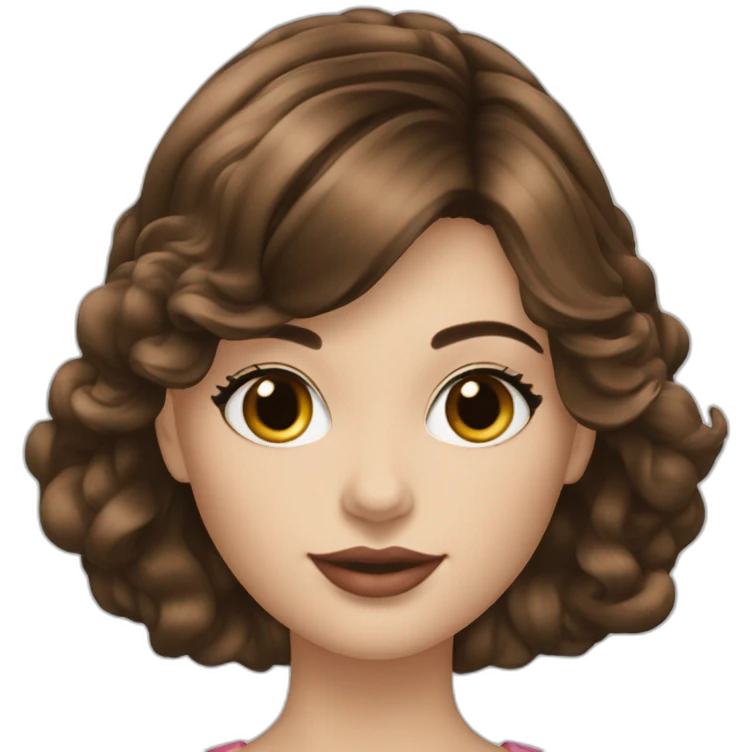 femme cheveux long brune dior emoji