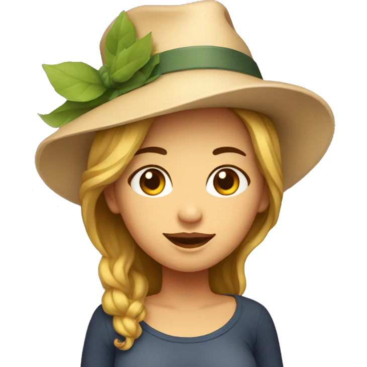 Femme enceinte avec un chapeau  emoji