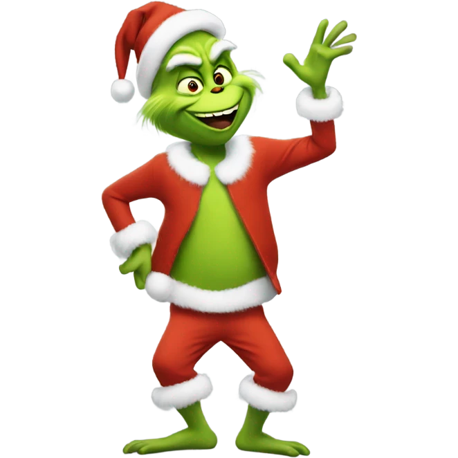 Grinch dancing emoji
