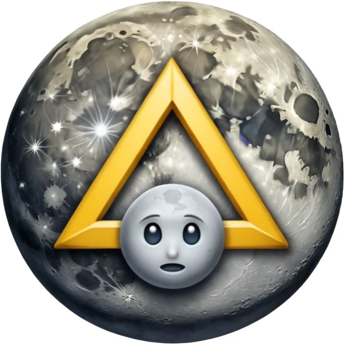 moon with warning rune flashing emoji