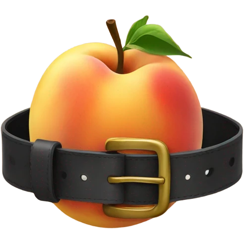 Belt and peach emoji