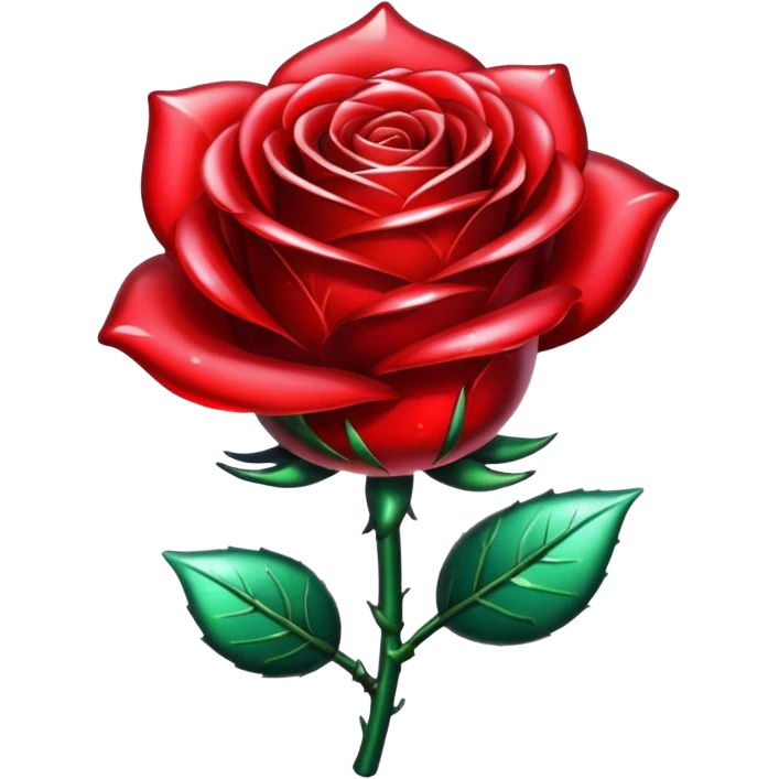 glitter red crystal rose emoji