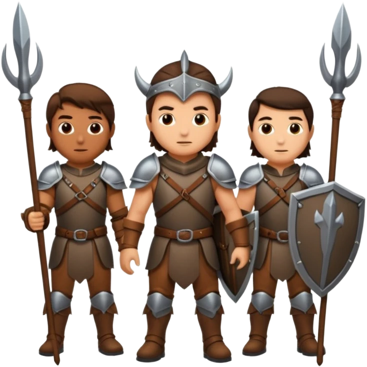 The classic image of hunters in ancient times emoji