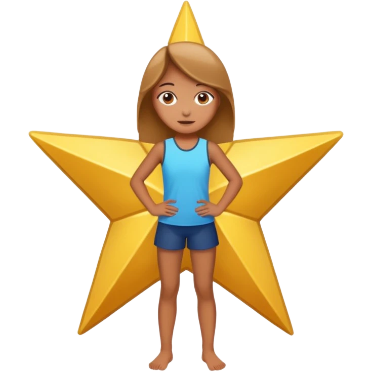 girl standing in a star position  emoji
