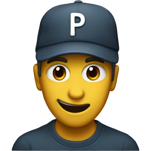 letter p but disguise as a people emoji