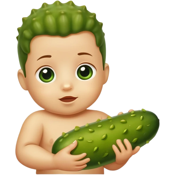 Baby that is a pickle emoji