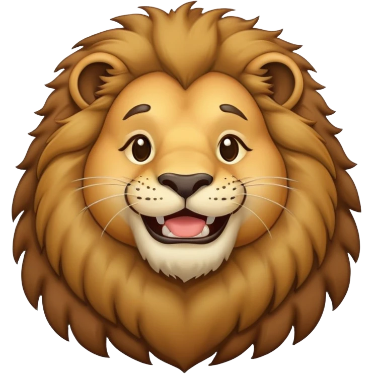 Fat funny lion emoji