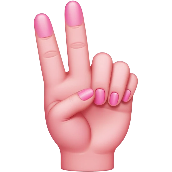 Pink middle finger emoji