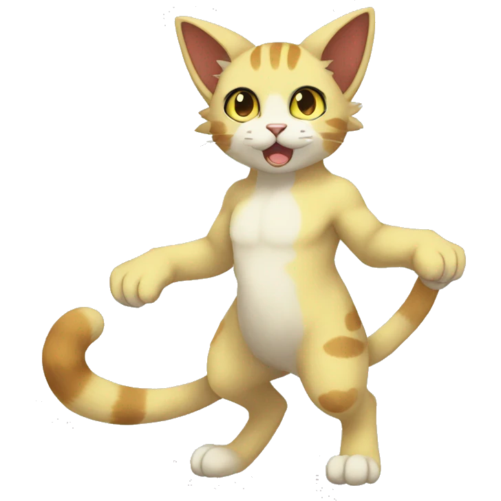 Anthro Anime Cat Fakemon Full Body emoji