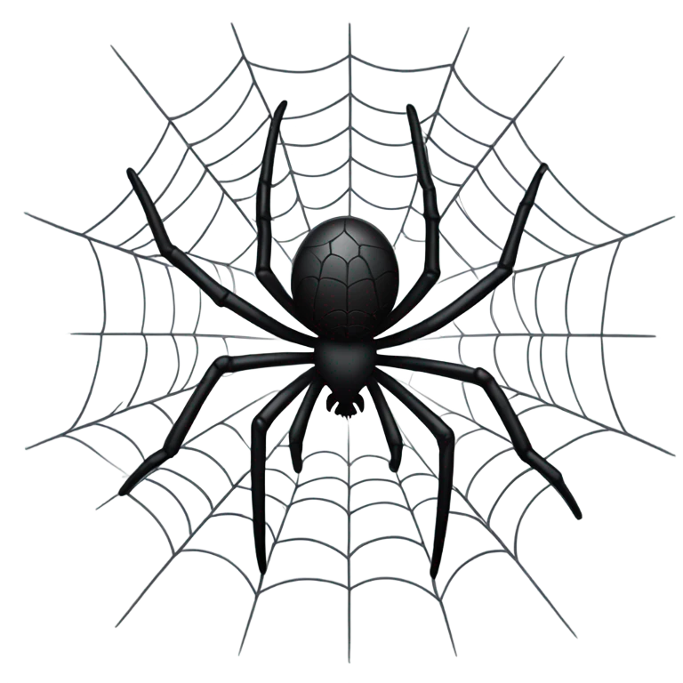 Black spiderweb with spider  emoji