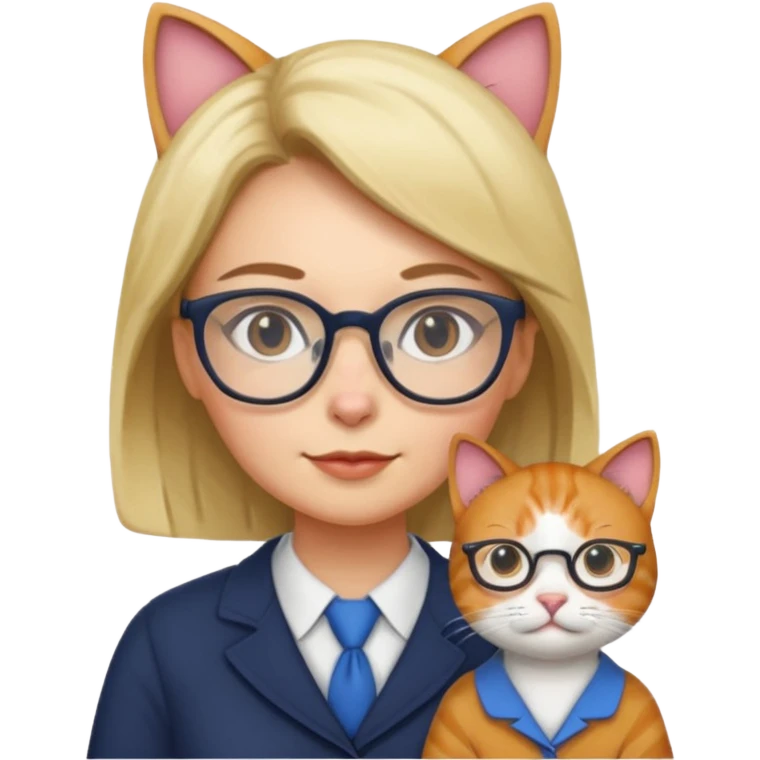 this emoji "👩🏻‍🏫" but the woman is a cat emoji