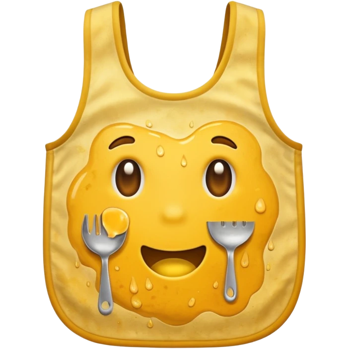 Yellow bib with food stains emoji