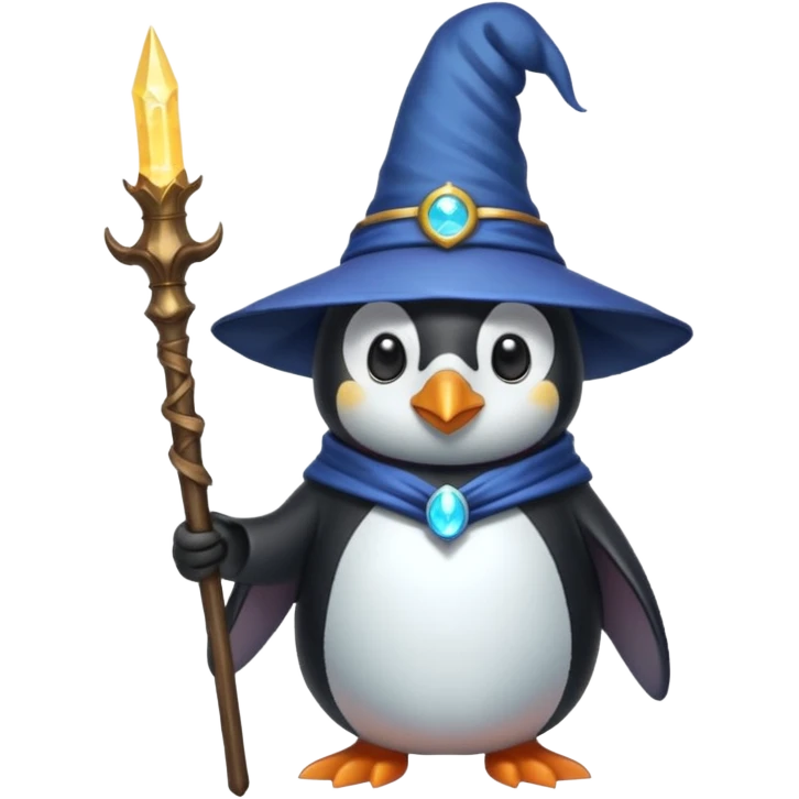 Penguin Wizard emoji