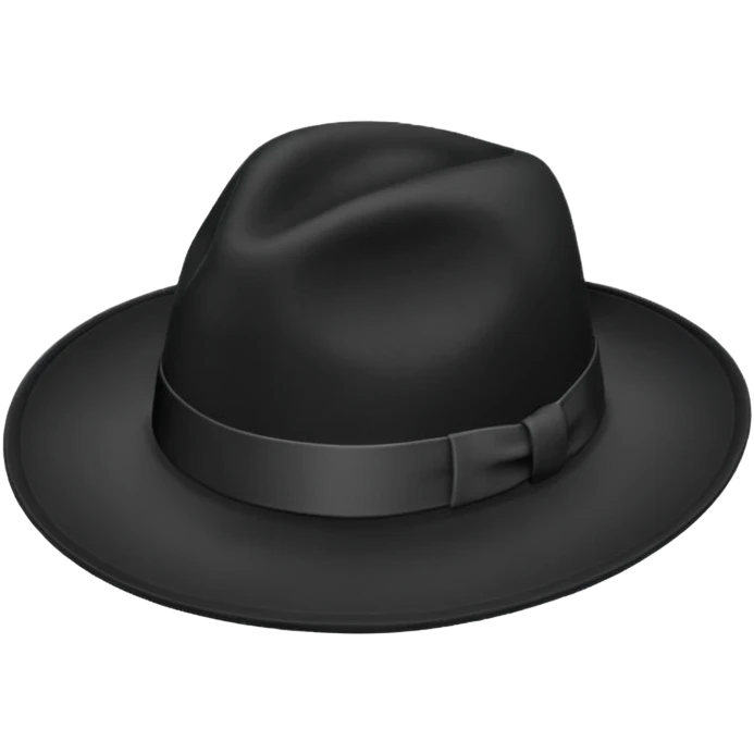 Siyah bir şapka emoji