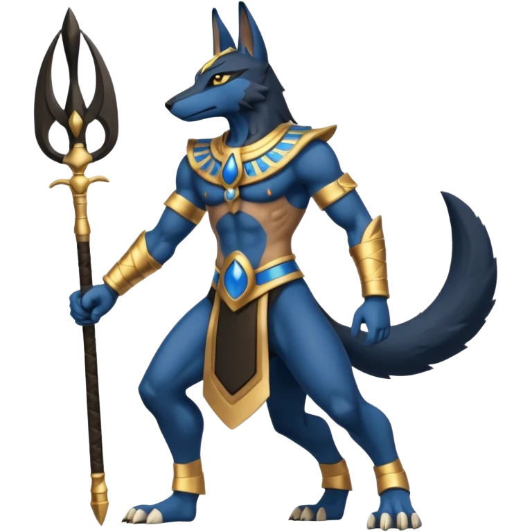 Lucario-Anubis full body emoji