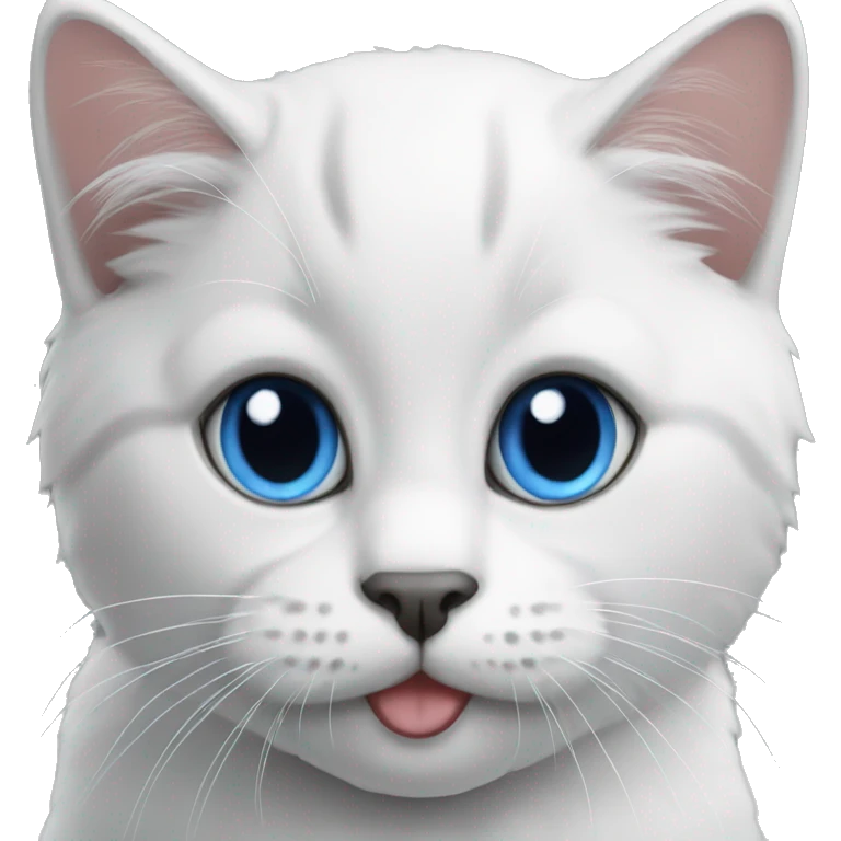 Cat british short haïr sort blue eyes  emoji