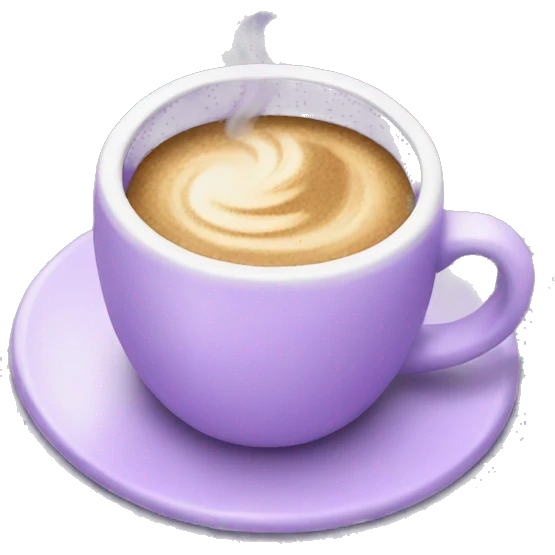Pastel purple coffee emoji