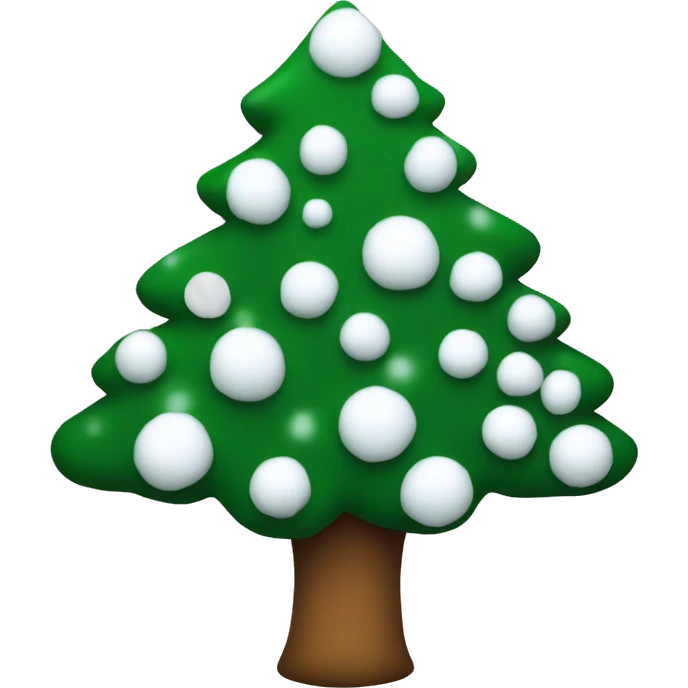 Christmastree with snow emoji