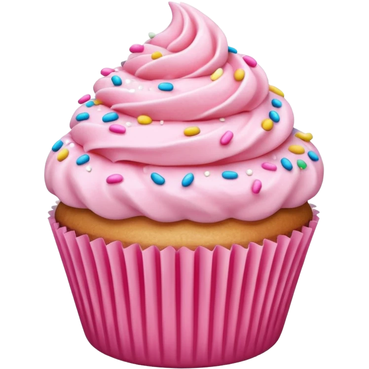 Cupcake with pink icing emoji