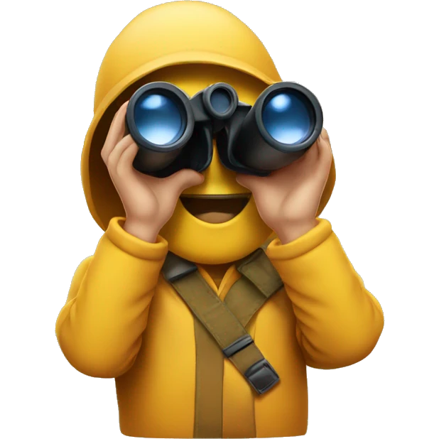 Emoji with binoculars  emoji