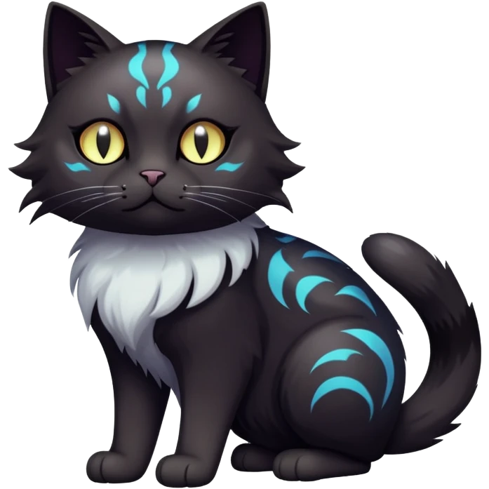 Dark-type-Psychic-type-Fakémon-Cat full body emoji