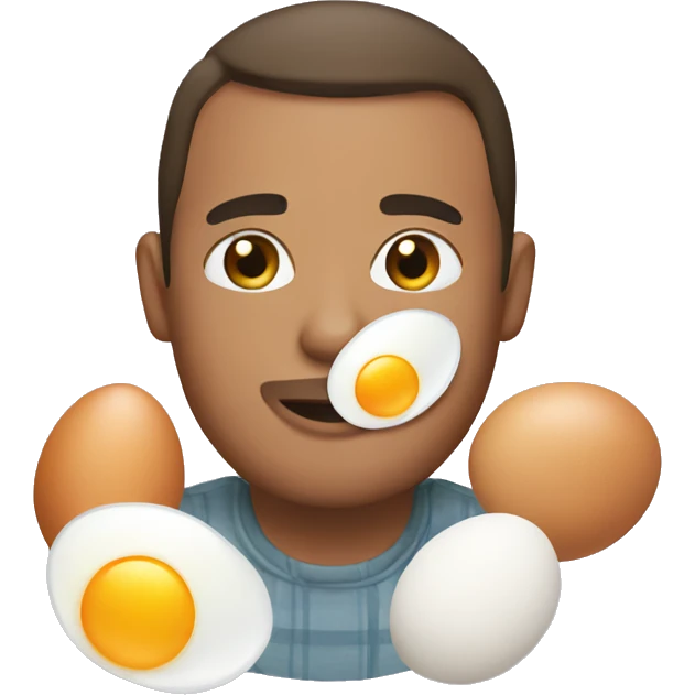 Guy making eggs emoji