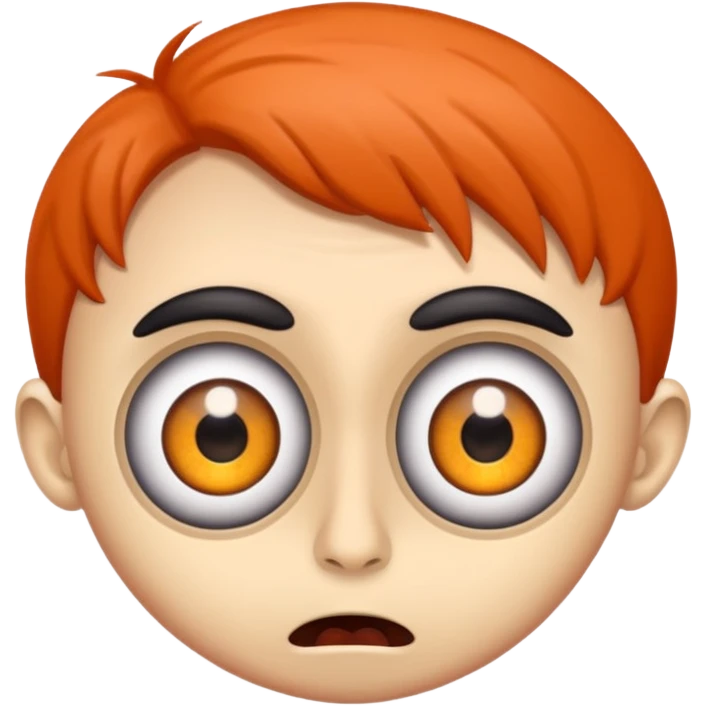 Crazy looking guy with huge eyes emoji